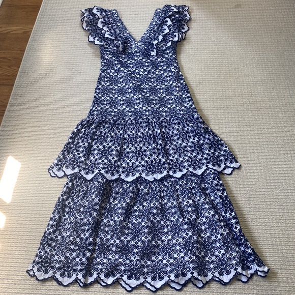 NWT Vineyard Vines Kentucky Derby Eyelet Maxi Dress - Picture 3 of 7